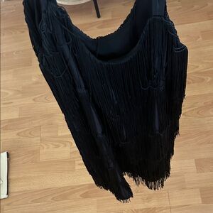 Zara Black Fringe Dress
